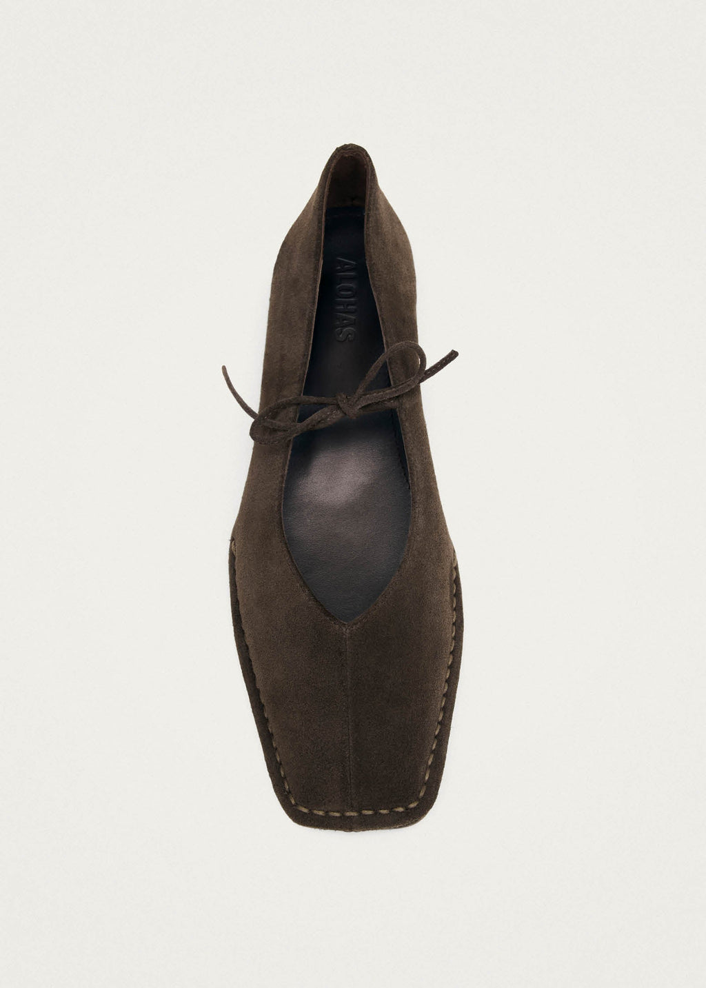 Sway Suede Coffee Brown Leather Ballet Flats