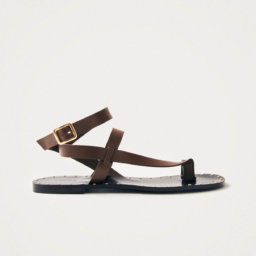 Tallula Brown Leather Sandals