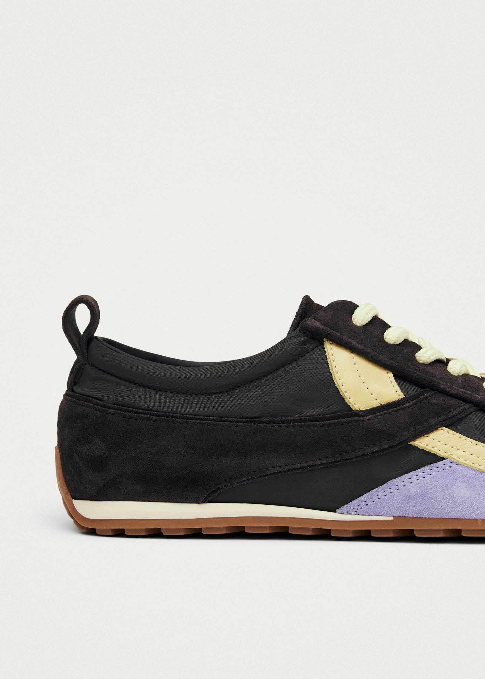 Tb.304 Nylon Brown Leather Sneakers