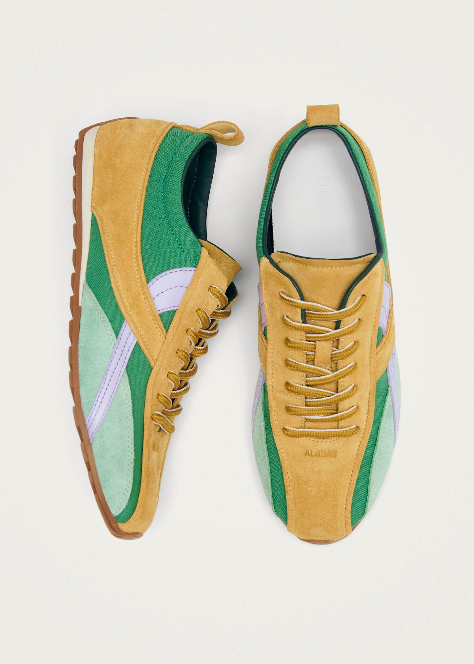 Tb.304 Nylon Green Leather Sneakers