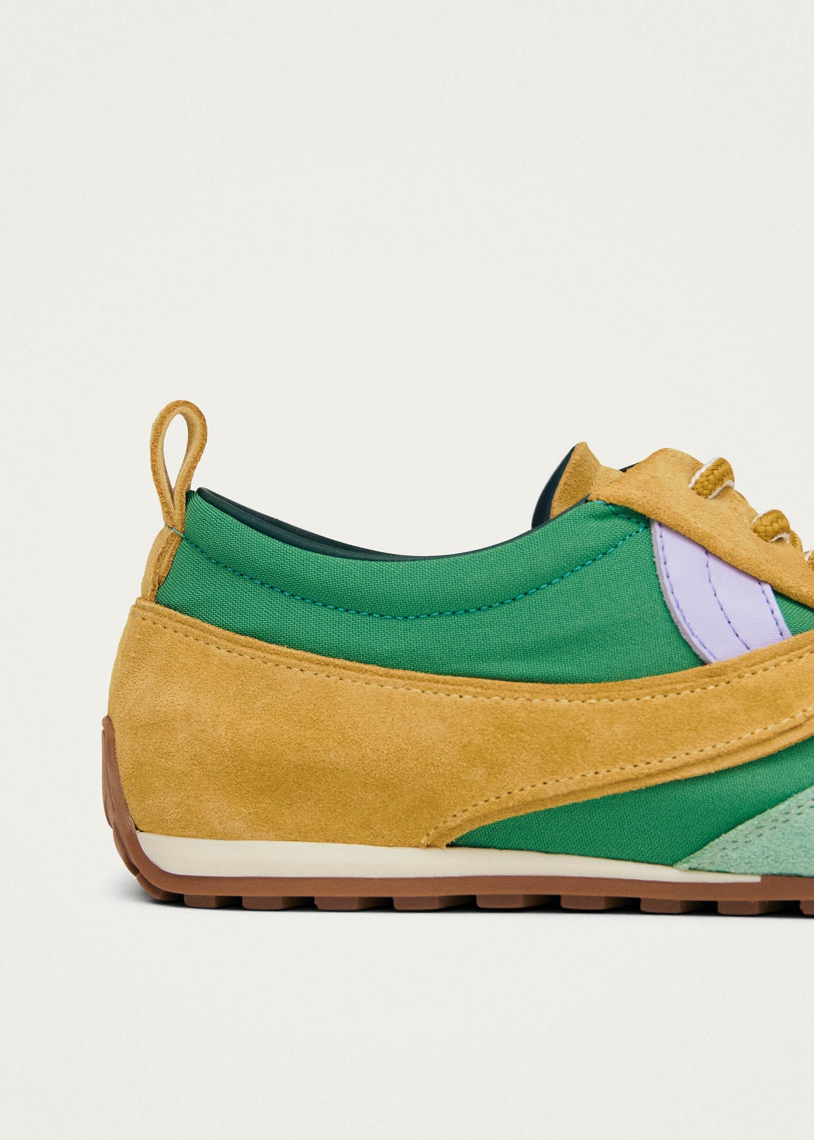 Tb.304 Nylon Green Leather Sneakers