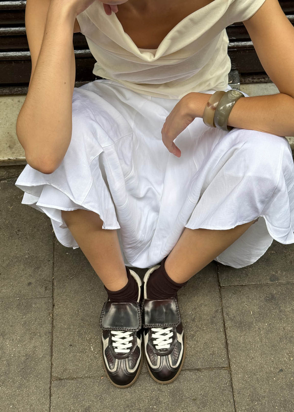 Tb.490 Club Vintage Effect Dark Chocolate Leather Sneakers