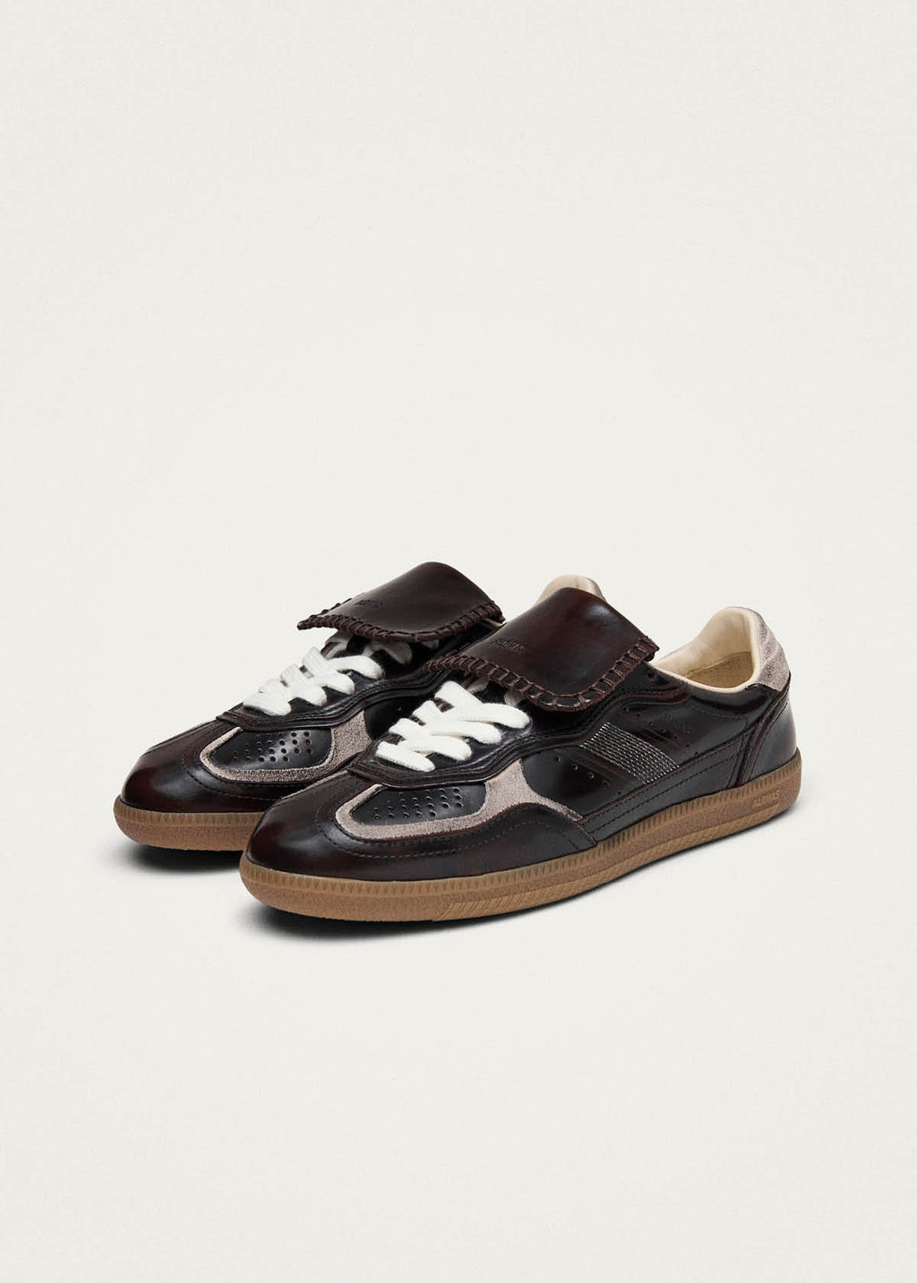 Tb.490 Club Vintage Effect Dark Chocolate Leather Sneakers