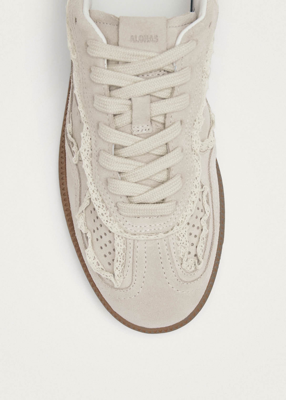 Tb.490 Mule Crochet Cream Leather Sneakers