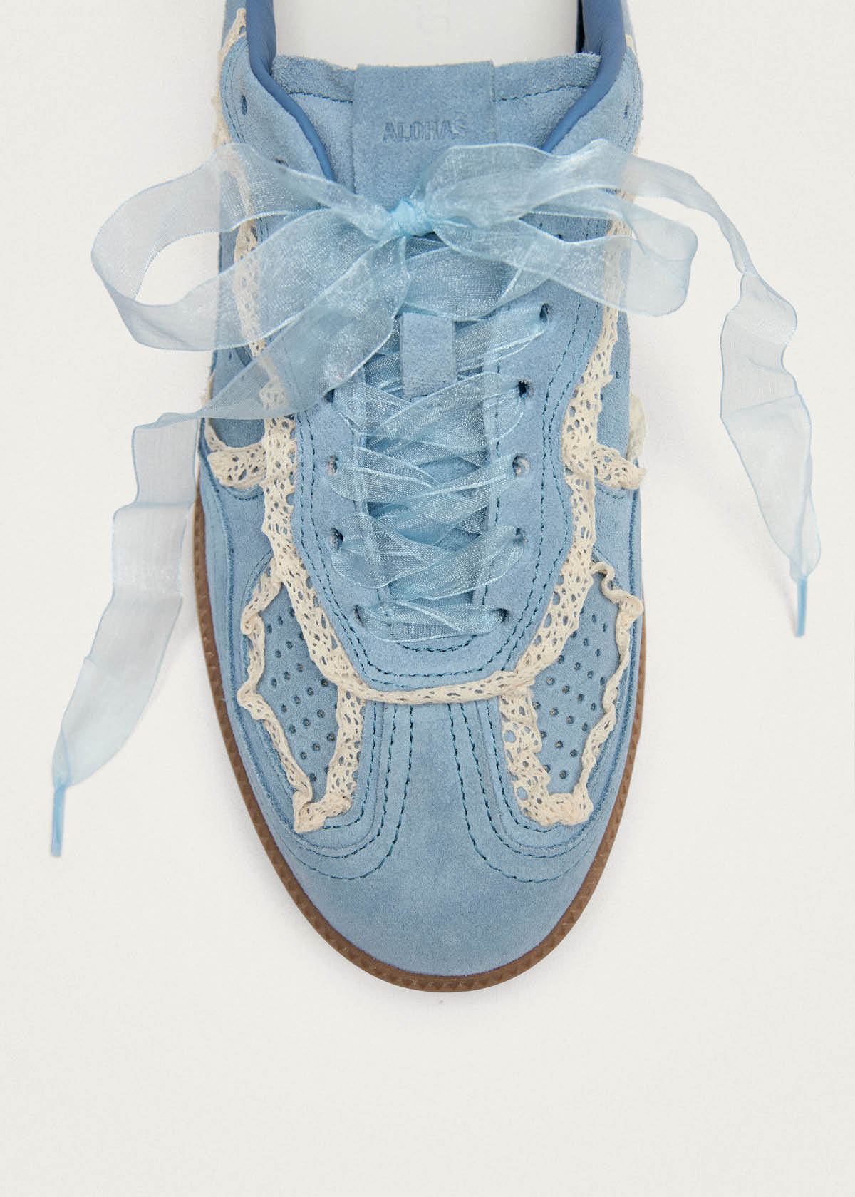 Tb.490 Mule Crochet Blue Leather Sneakers