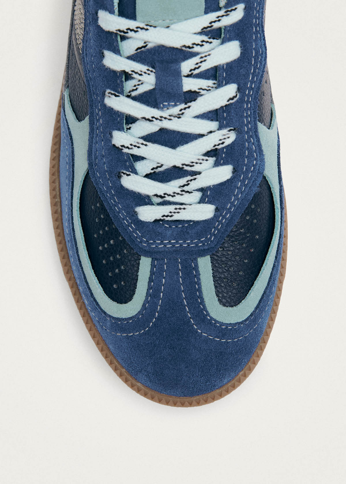 Tb.490 Rife Grain Cobalt Leather Sneakers
