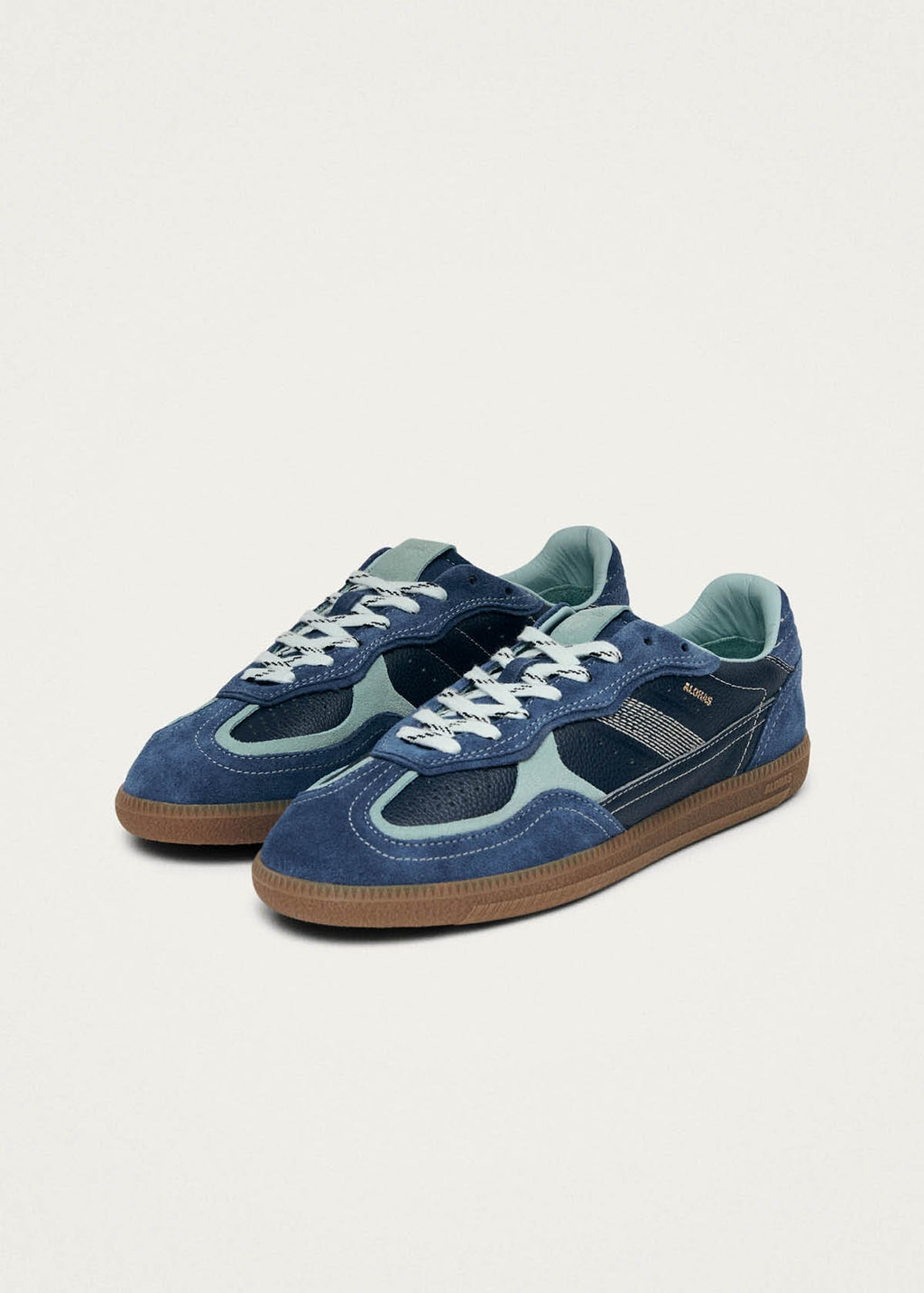 Tb.490 Rife Grain Cobalt Leather Sneakers
