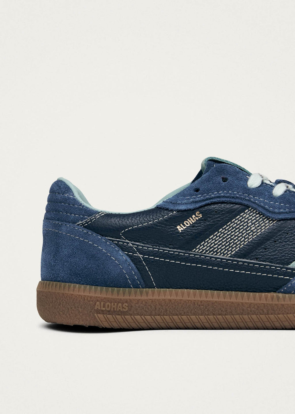 Tb.490 Rife Grain Cobalt Leather Sneakers