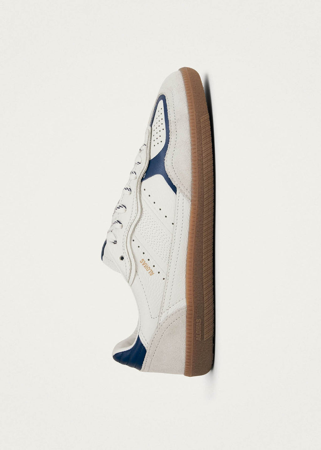 Tb.490 Rife Grain White Navy Leather Sneakers