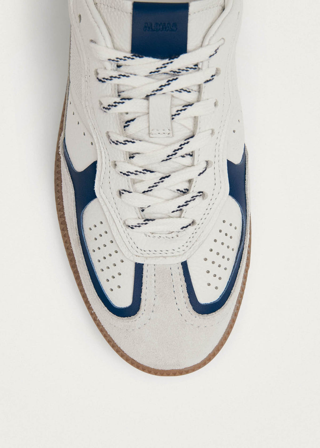 Tb.490 Rife Grain White Navy Leather Sneakers