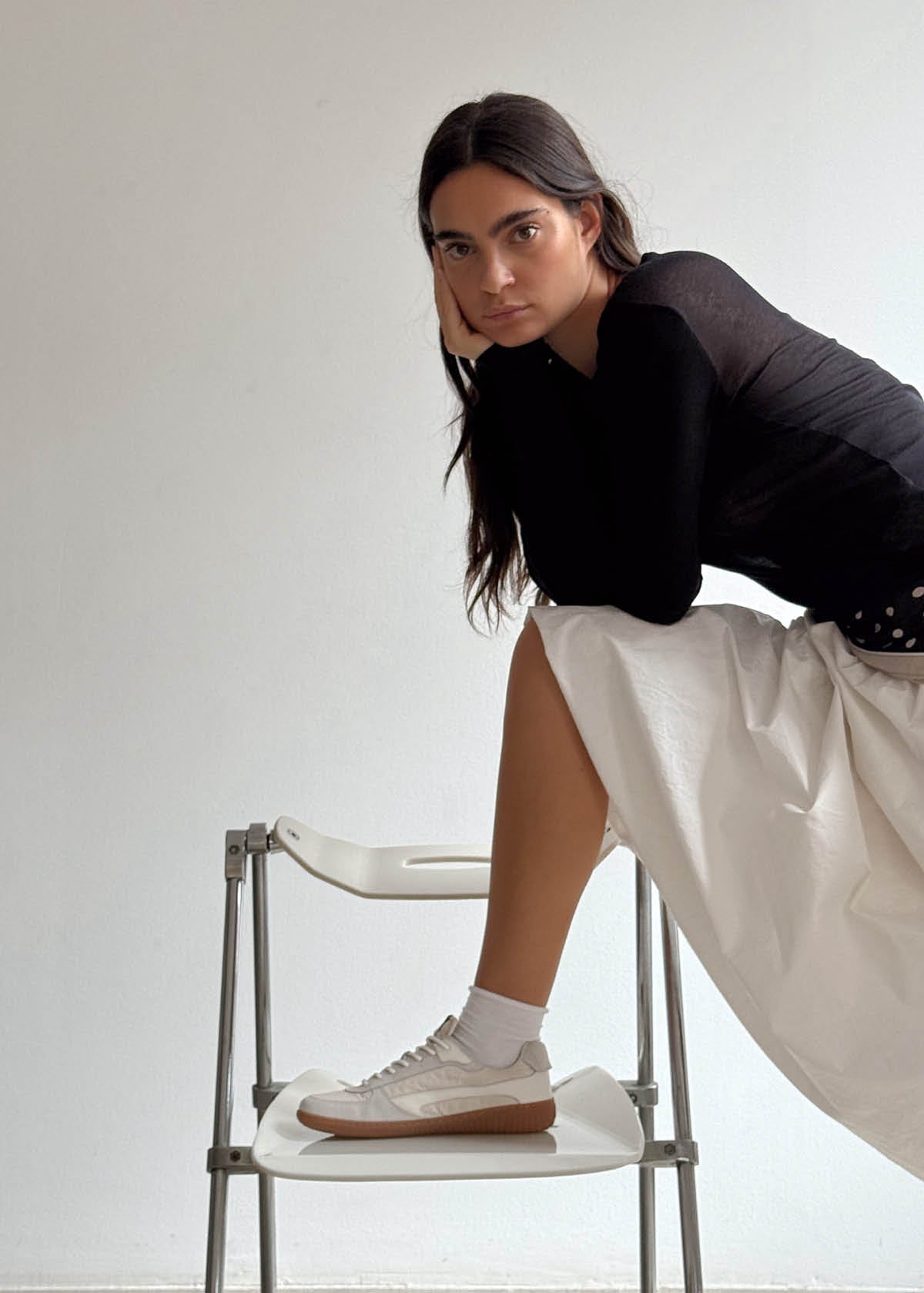 Tb.83 Barefoot Nylon Cream Sneakers