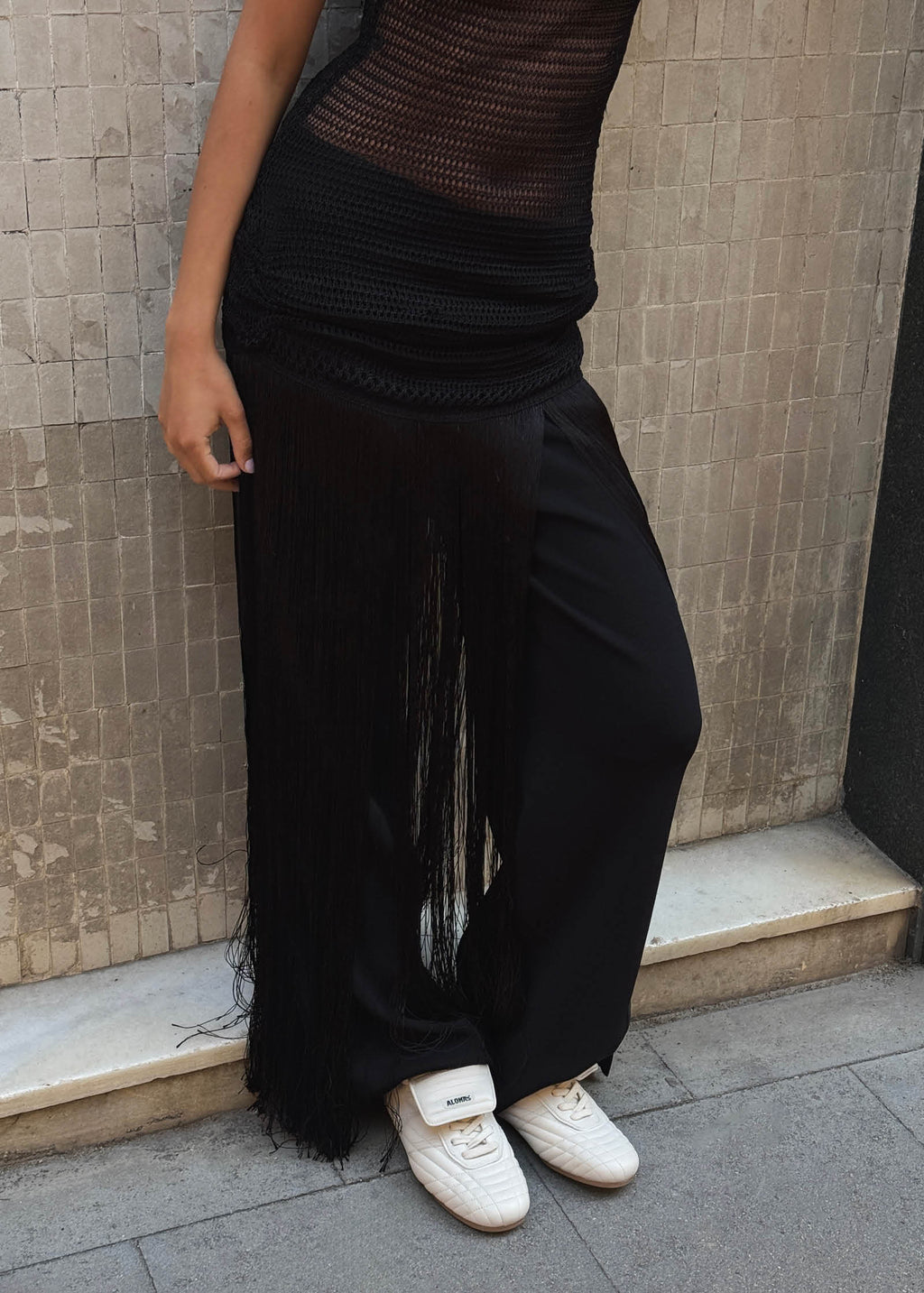 Tb.99 Cream Leather Sneakers