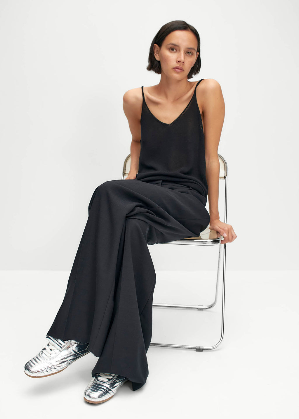 Tb.99 Silver Leather Sneakers