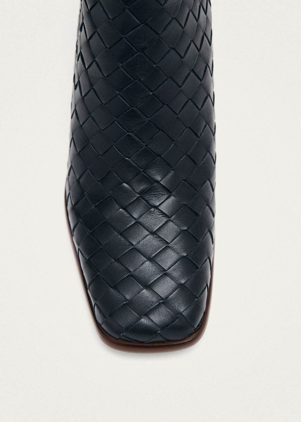 West Braided Black Leather Ankle Boots